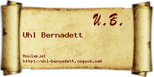 Uhl Bernadett névjegykártya